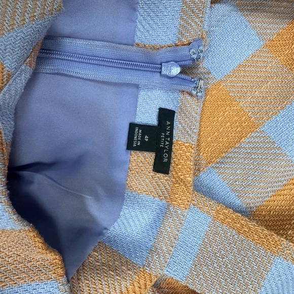 Ann Taylor Orange and White Square Neck Midi Sundress - Picture 7 of 9